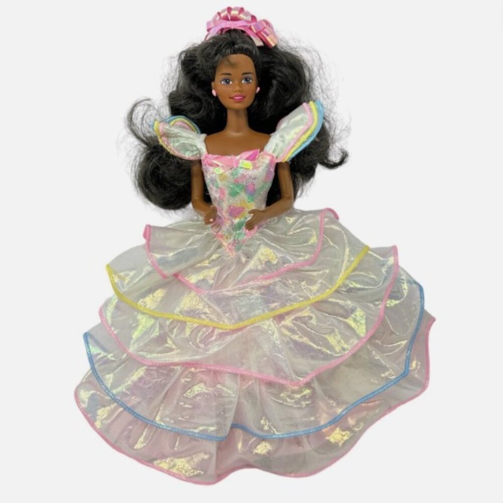 1995 Birthday Barbie African-American Doll with Long Hair Mattel - Picture 2 of 6